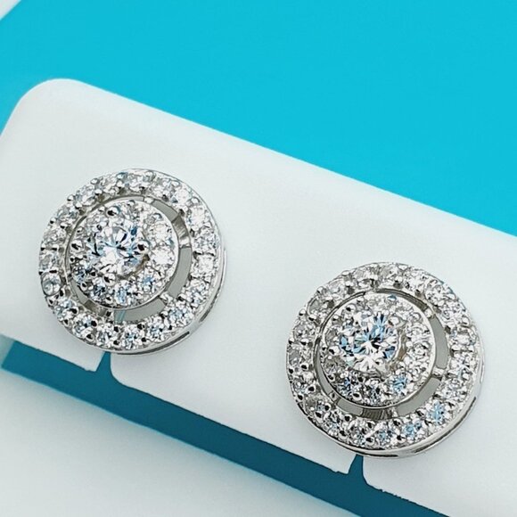 925 Sterling Silver CZ Beautiful Earrings for Women, 1USPAR4213 - Picture 1 of 11